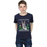 T-shirt enfant Dessins Animés Bugs Bunny Christmas Fair Isle