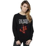 Sweat-shirt Marvel Deadpool I'm With Stupid