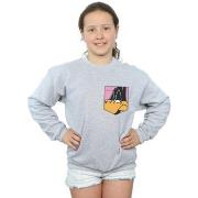 Sweat-shirt enfant Dessins Animés Daffy Duck Face Faux Pocket