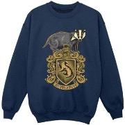 Sweat-shirt enfant Harry Potter Hufflepuff Sketch Crest