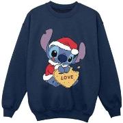Sweat-shirt enfant Disney Lilo And Stitch Christmas Love Biscuit