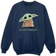 Sweat-shirt enfant Disney The Mandalorian Grogu Snacks Meme