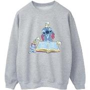 Sweat-shirt Disney Lilo Stitch Reading A Book