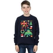 Sweat-shirt enfant Marvel Iron Man And Hulk Christmas Day