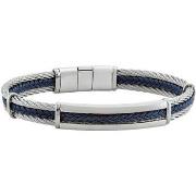 Bracelets Jourdan Bracelet homme Ugo acier corde marine bleue