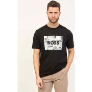 T-shirt BOSS T-shirt à col rond en jersey de coton avec imprimé