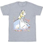 T-shirt enfant Disney Alice In Wonderland Sketch Flowers