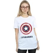 T-shirt Marvel Captain America Shield Text