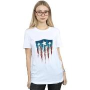 T-shirt Marvel Captain America Flag Shield