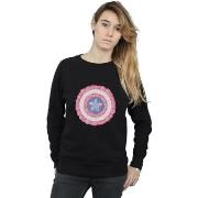 Sweat-shirt Marvel Captain America Flowers Shield
