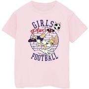 T-shirt enfant Dessins Animés Girls Play Football