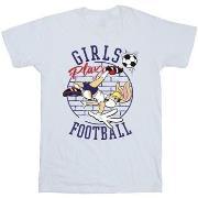 T-shirt enfant Dessins Animés Girls Play Football