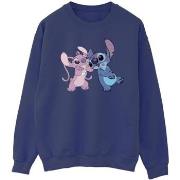 Sweat-shirt Disney Lilo Stitch Kisses