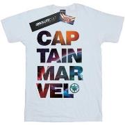 T-shirt Marvel Captain Space Text