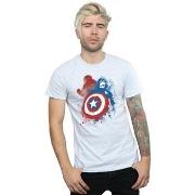 T-shirt Marvel Captain America Civil War Painted Vs Iron Man