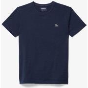T-shirt Lacoste T-SHIRT SPORT EN COTON MÉLANGÉ MARINE