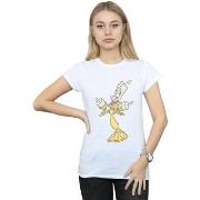 T-shirt Disney Beauty And The Beast Lumiere Distressed