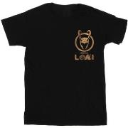 T-shirt enfant Marvel Loki Horn Logo Faux Pocket
