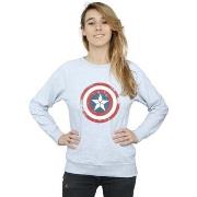 Sweat-shirt Marvel Captain America Civil War Distressed Shield