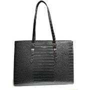 Sac Flora&amp;Co Cabas femme noir effet croco