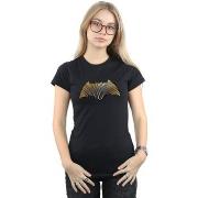 T-shirt Dc Comics Justice League Movie Batman Logo Textured