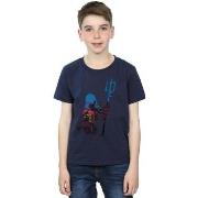 T-shirt enfant Dc Comics Aquaman Battle Silhouette