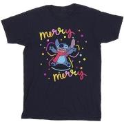 T-shirt enfant Disney Lilo Stitch Merry Rainbow