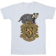 T-shirt enfant Harry Potter Hufflepuff Sketch Crest