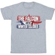 T-shirt Marvel The Falcon And The Winter Soldier Action Logo