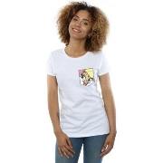 T-shirt Dessins Animés Lola Bunny Face Faux Pocket
