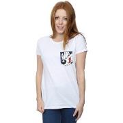 T-shirt Dessins Animés Pepe Le Pew Face Faux Pocket