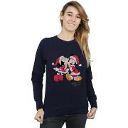 Sweat-shirt Disney Mickey And Minnie Christmas Kiss