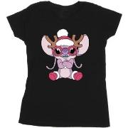 T-shirt Disney Lilo Stitch Angel Reindeer