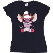 T-shirt Disney Lilo Stitch Angel Reindeer