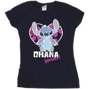 T-shirt Disney Lilo And Stitch Ohana Forever Heart