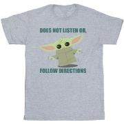 T-shirt enfant Disney The Mandalorian Grogu Does Not Listen