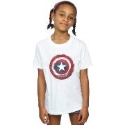 T-shirt enfant Marvel Captain America Splatter Shield