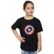 T-shirt enfant Marvel Captain America Stained Glass Shield