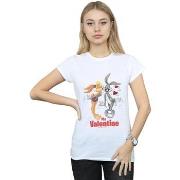 T-shirt Dessins Animés Bugs Bunny And Lola Valentine's Day