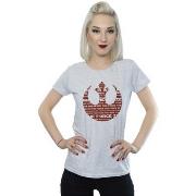 T-shirt Disney Rogue One I'm One With The Force Alliance Emblem Red
