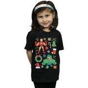 T-shirt enfant Marvel Iron Man And Hulk Christmas Day