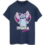 T-shirt Disney Lilo And Stitch Ohana Forever Heart