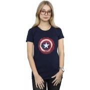 T-shirt Marvel Captain America Splatter Shield