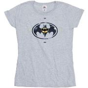 T-shirt Dc Comics The Flash Batman Metal Logo