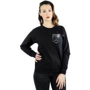 Sweat-shirt Dc Comics Justice League Movie Shield Faux Pocket