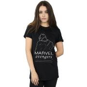T-shirt Marvel Black Panther Single Line