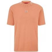 T-shirt BOSS T-SHIRT ORANGE RELAXED FIT EN JERSEY DE COTON AVEC PATCH ...