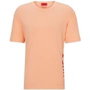 T-shirt BOSS T-SHIRT ROSE SAUMON RN RELAXED FIT EN COTON BIOLOGIQUE