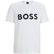T-shirt BOSS T-SHIRT TEE MIRROR 1 BLANC À LOGO RÉFLÉCHISSANT