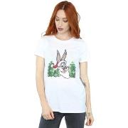 T-shirt Dessins Animés Bugs Bunny Christmas Fair Isle